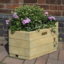 Rowlinsons Marberry Corner Planter - L30 x W50 x H50 cm in Brown - thumbnail 1