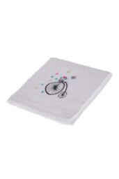 Homescapes Turkish Cotton Embroidered Bicycle White Towel - thumbnail 2