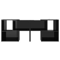 Berkfield Home TV Cabinet High Gloss Black 104x30x52 cm Engineered Wood - Size: 104 x 30 x 52 cm - thumbnail 1
