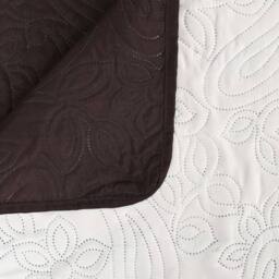 Berkfield Home Decorative Double-sided Quilted Bedspread 170x210 cm Cream & Brown - thumbnail 4