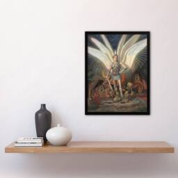 Artery8 Wasastjerna Archangel Michael Defeating the Dragon Framed Art Print - Size: A4 - thumbnail 4