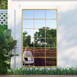 "MirrorOutlet Gold Modern Window Garden Wall Mirror 79"" X 47"" (200CM X 120CM) - Size: 1 Pack" - thumbnail 2