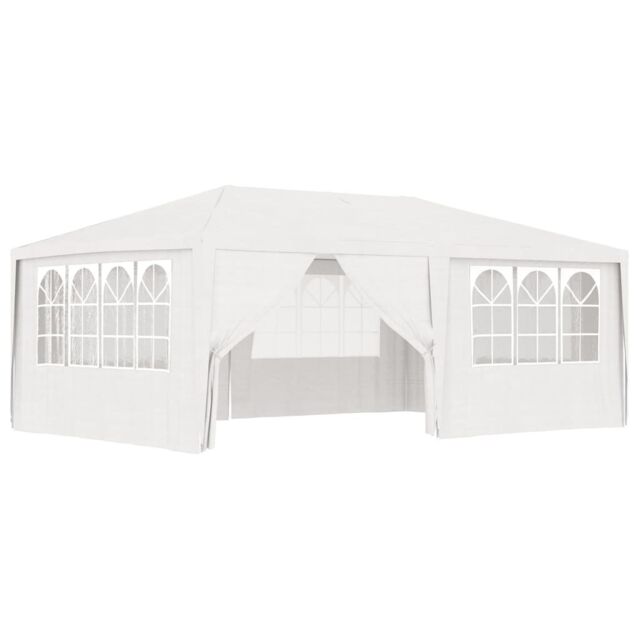 Berkfield Home Professional Party Tent with Side Walls 4x6 m White 90 g/m? - image 1