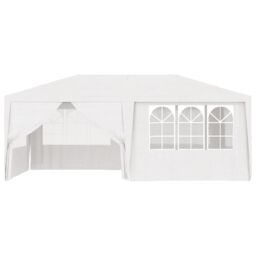 Berkfield Home Professional Party Tent with Side Walls 4x6 m White 90 g/m? - thumbnail 2