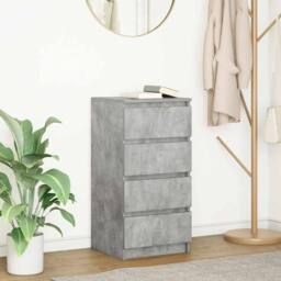 Berkfield Home Sideboard Concrete Grey 37.5x35x76 cm Engineered Wood - thumbnail 2