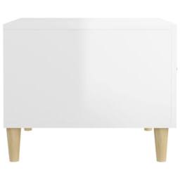 Berkfield Home Coffee Table High Gloss White 50x50x40 cm Engineered Wood - Size: 50 x 50 x 40 cm - thumbnail 8