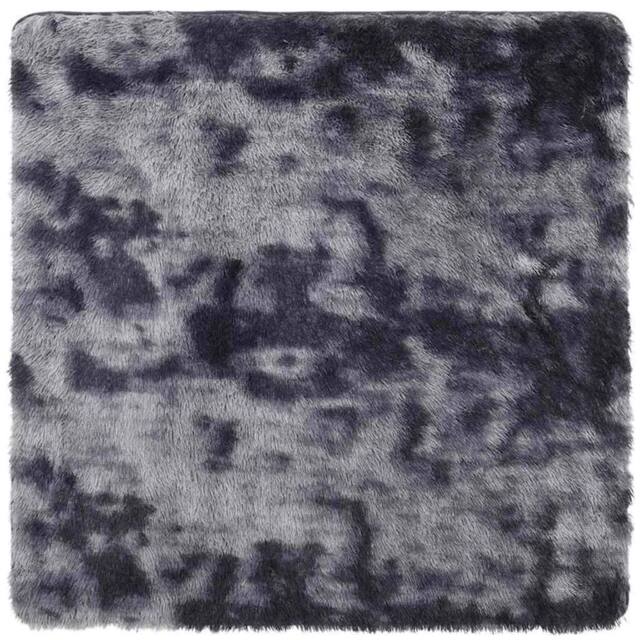 Berkfield Home Shaggy Rug High Pile NAVARRA Dark Grey 160x160 cm Polyester - Size: Medium - image 1
