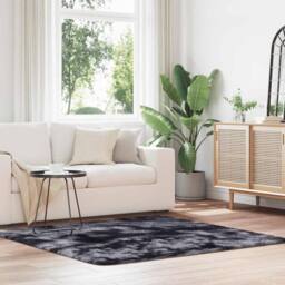 Berkfield Home Shaggy Rug High Pile NAVARRA Dark Grey 160x160 cm Polyester - Size: Medium - thumbnail 2