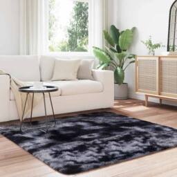 Berkfield Home Shaggy Rug High Pile NAVARRA Dark Grey 160x160 cm Polyester - Size: Medium - thumbnail 3