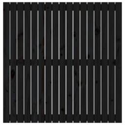 Berkfield Home Wall Headboard Black 108x3x110 cm Solid Wood Pine - Size: 108 x 3 x 110 cm - thumbnail 4