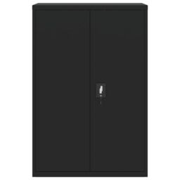 Berkfield Home File Cabinet Black 90x40x140 cm Steel - Size: 90 x 40 x 140 cm - thumbnail 3