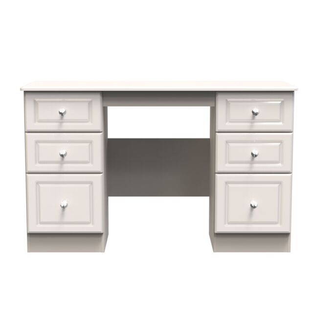 Ready Assembled 2 U Stratford 6 Drawer Kneehole Desk (Ready Assembled) in Taupe - image 1