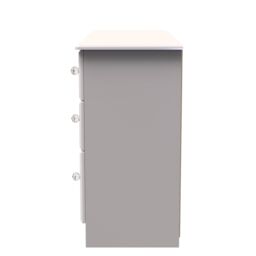 Ready Assembled 2 U Stratford 6 Drawer Kneehole Desk (Ready Assembled) in Taupe - thumbnail 2