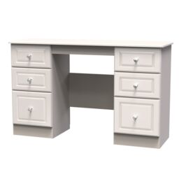 Ready Assembled 2 U Stratford 6 Drawer Kneehole Desk (Ready Assembled) in Taupe - thumbnail 3