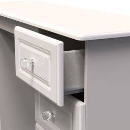 Ready Assembled 2 U Stratford 6 Drawer Kneehole Desk (Ready Assembled) in Taupe - thumbnail 5