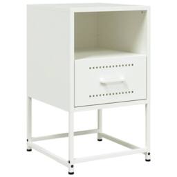 Berkfield Home Bedside Cabinets 2 pcs White 36x39x60.5 cm Steel - thumbnail 5