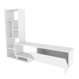 Decorotika Pegai Black & Brown TV Stand TV Unit for TVs up to 50 inch in White - thumbnail 5