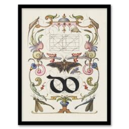 Artery8 Ligature Guide with Butterfly Calligraphy Framed Wall Art Print in White - Size: A4 - thumbnail 1