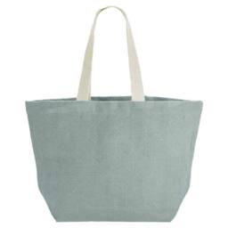 Westford Mill Jute Soft Washed Tote Bag in Duck Egg Blue - thumbnail 1