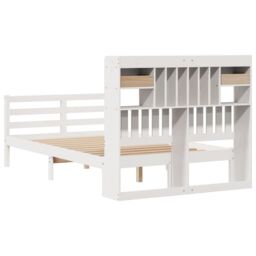 Berkfield Home Bookcase Bed without Mattress White 135x190 cm Doouble Solid Wood Pine - thumbnail 6