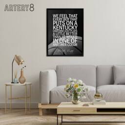 "Artery8 Basketball Coach Adolph Rupp Sport Quote Framed Canvas Wall Art Print in Grey - Size: W12"" x H16""" - thumbnail 3