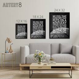 "Artery8 Basketball Coach Adolph Rupp Sport Quote Framed Canvas Wall Art Print in Grey - Size: W12"" x H16""" - thumbnail 4