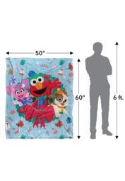 Sesame Street Furry Friends Forever Elmo Abby Wreath Silky Touch Super Soft Throw Blanket 152 X 127 cm in White - thumbnail 5