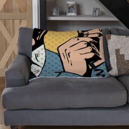 Benjamin Tate Design phone style pop art retro Designer Blanket in Natural - Size: 120 cm x 150 cm - thumbnail 2