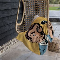 Benjamin Tate Design phone style pop art retro Designer Blanket in Natural - Size: 120 cm x 150 cm - thumbnail 3