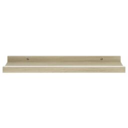 Berkfield Home Wall Shelves 4 pcs White & Sonoma Oak 40x9x3 cm - Size: 40 x 9 x 3 cm - thumbnail 5