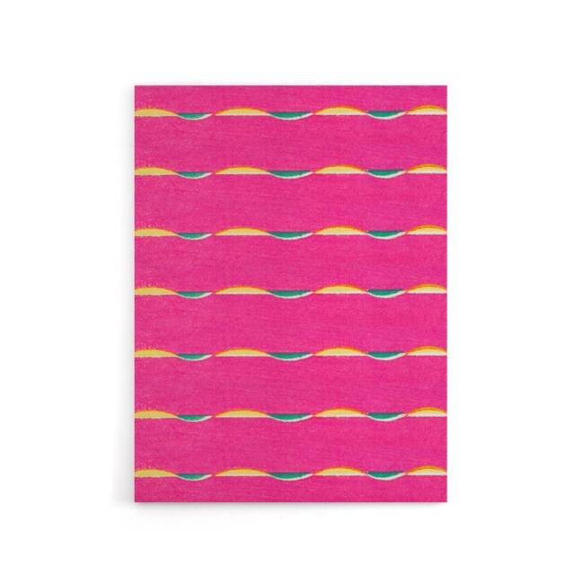 "Artery8 Textile Pattern Vibrant Pink Canvas Wall Art Print Furuya Korin - Size: W18"" x H24""" - image 1