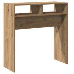 Berkfield Home Console Table Artisan Oak 78x30x80 cm Engineered Wood in Brown - Size: 78 x 30 x 80 cm - thumbnail 6