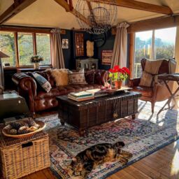 THE RUGS Marrakech Pink Navy Distressed Medallion Living Room Rug & Runner 440 - Size: 200 cm x 290 cm - thumbnail 9
