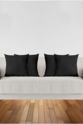 Neel Blue 220GSM Crushed Velvet Cushion Covers, Set of 2, 45cm x 45cm in Black - Size: 45 cm x 45 cm - thumbnail 6