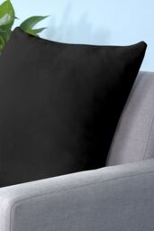 Neel Blue 220GSM Crushed Velvet Cushion Covers, Set of 2, 45cm x 45cm in Black - Size: 45 cm x 45 cm - thumbnail 4