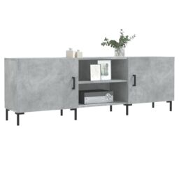 Berkfield Home TV Cabinet Concrete Grey 150x30x50 cm Engineered Wood - Size: 150 x 30 x 50 cm - thumbnail 3