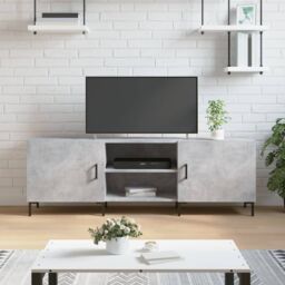 Berkfield Home TV Cabinet Concrete Grey 150x30x50 cm Engineered Wood - Size: 150 x 30 x 50 cm