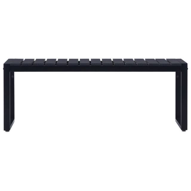 Berkfield Home Garden Bench 120.5 cm PS Board Black - image 1