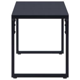 Berkfield Home Garden Bench 120.5 cm PS Board Black - thumbnail 3