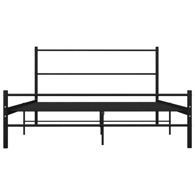 Berkfield Home Elegant Bed Frame Black Metal 140x200 cm - image 1
