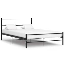 Berkfield Home Elegant Bed Frame Black Metal 140x200 cm - thumbnail 2