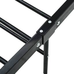 Berkfield Home Elegant Bed Frame Black Metal 140x200 cm - thumbnail 6