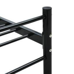 Berkfield Home Elegant Bed Frame Black Metal 140x200 cm - thumbnail 5