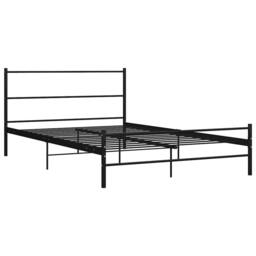 Berkfield Home Elegant Bed Frame Black Metal 140x200 cm - thumbnail 3