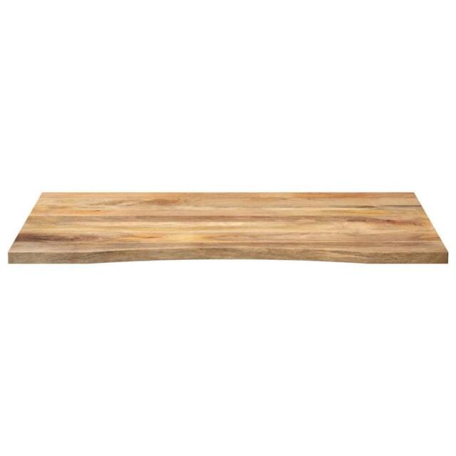 Berkfield Home Beautiful Desk Top with Curve 100x80x2.5 cm Solid Wood Rough Mango in Brown - image 1