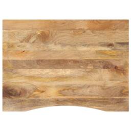 Berkfield Home Beautiful Desk Top with Curve 100x80x2.5 cm Solid Wood Rough Mango in Brown - thumbnail 2