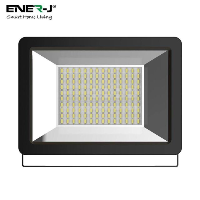 ENER-J LED SMD Non PIR Floodlight IP65 100W 8000Lm, 6000K in White - Size: 25 cm diameter x 19 cm high - image 1
