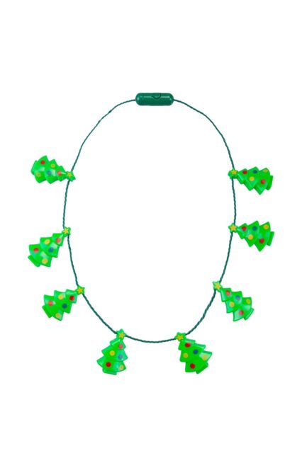 VFM e-Store Christmas Light Up Necklace Light Up Tree Necklace X 1 One Size Green - image 1