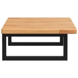 Berkfield Home Basin Shelf Wall Mounted Steel & Solid Wood Oak in Brown - thumbnail 5