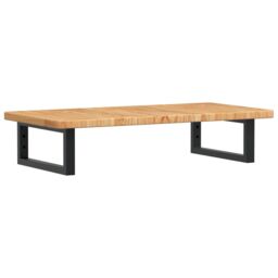 Berkfield Home Basin Shelf Wall Mounted Steel & Solid Wood Oak in Brown - thumbnail 2